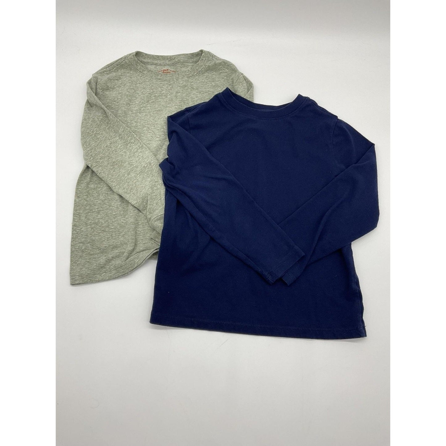 Cat & Jack Shirt Lot Boys XS 4/5 Blue Gray Long Sleeve Pocket Cotton Blend