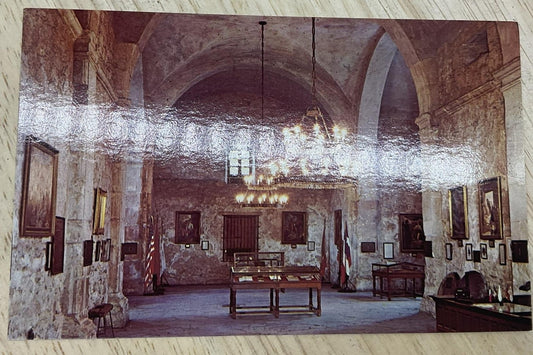 Vintage Interior Of The Alamo San Antonio Texas Color Postcard 5.5x3.5