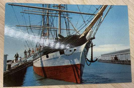 Vintage BALCLUTHA Last Cape Horner San Francisco Crocker Color Postcard 6x4 In