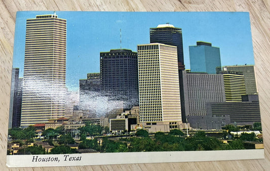 Vintage Houston Texas Colourpicture Photochrome Postcard Standard 5.5x3.5 In