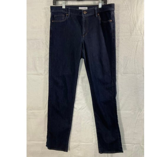 LOFT Straight Leg Jeans Womens 12T Dark Wash Indigo Denim Classic Casual