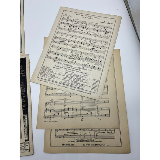 Vintage Sheet Music Lot 1920s 4pc Multicolor Cherie I Love You Jazz Age Decor