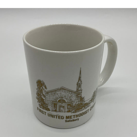 Linyi Silver Phoenix First United Methodist Church Mug White Gold Salisbury Gift