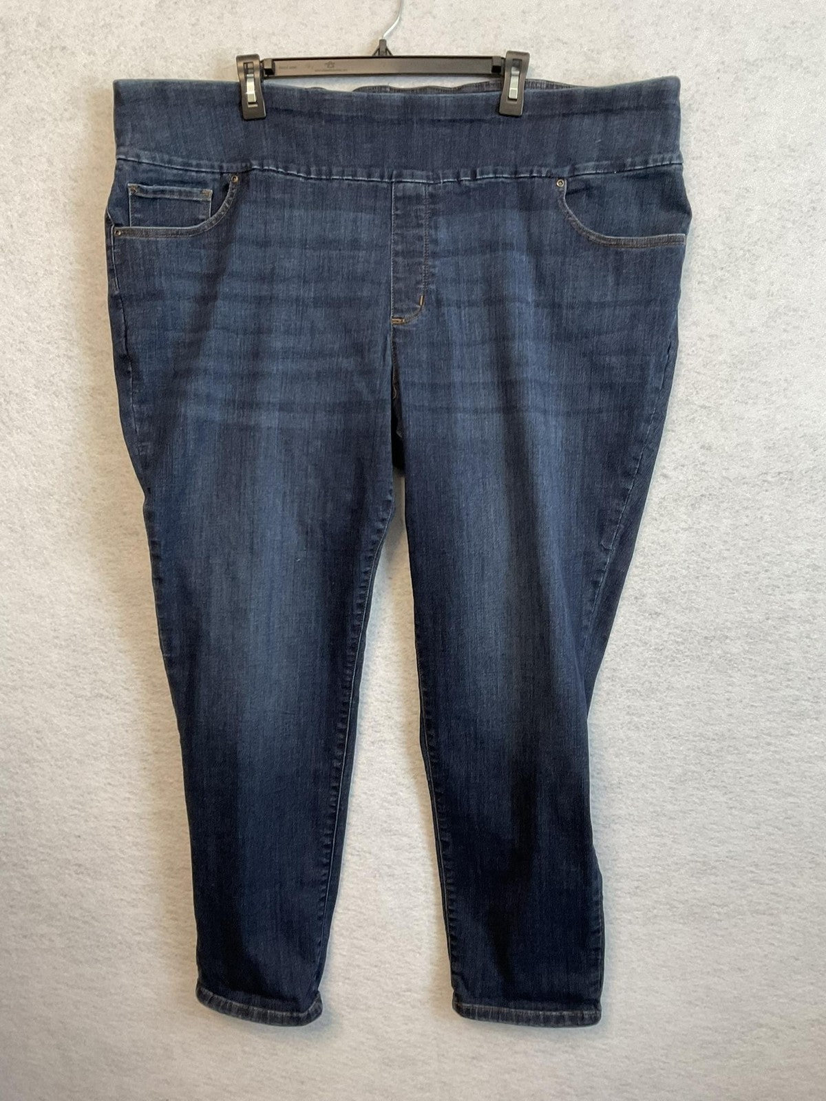 Lee Jeans Womens 28W Long Blue Medium Wash Plus Skinny Sculpting Stretch Denim