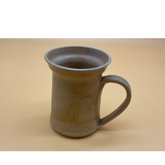 Vintage 1980 Ceramic Pottery Glazed Mug 5" High 4" Top Handmade