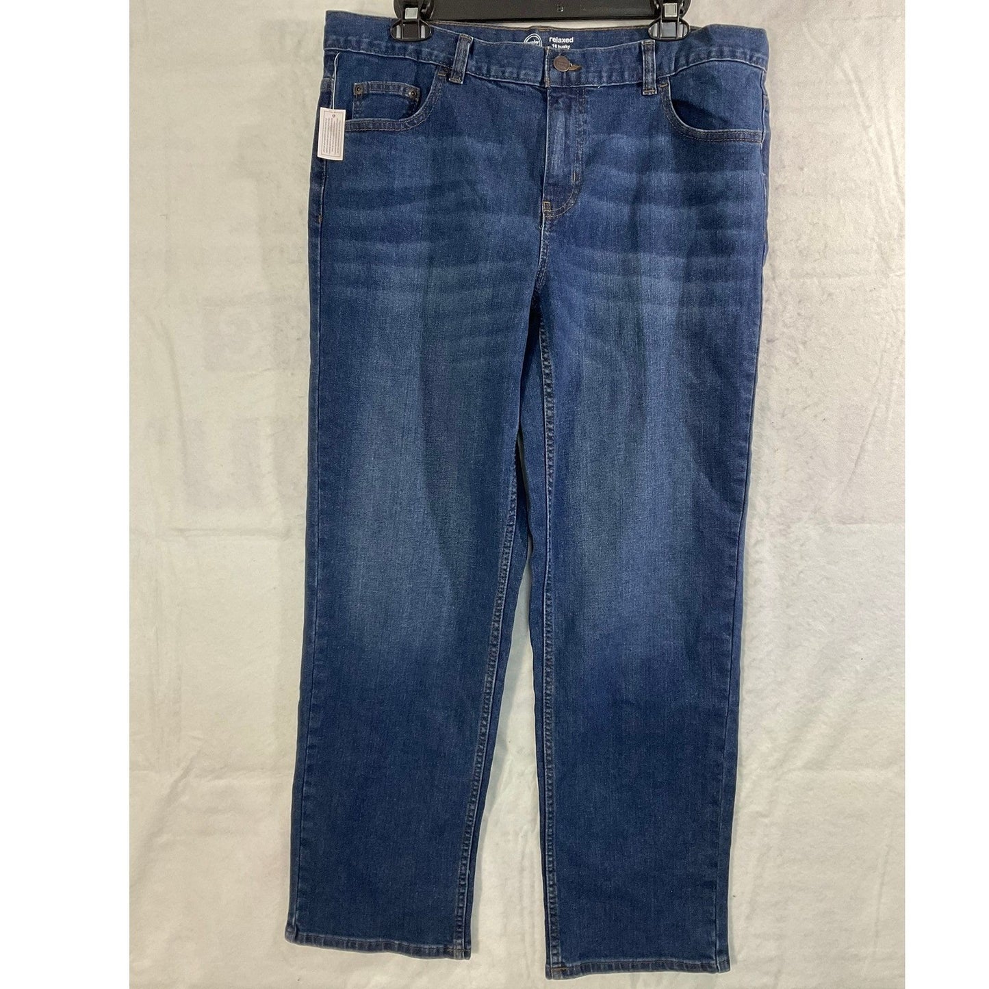 Wonder Nation Relaxed Husky Jeans Boys 14 Blue Straight Leg Denim NWT