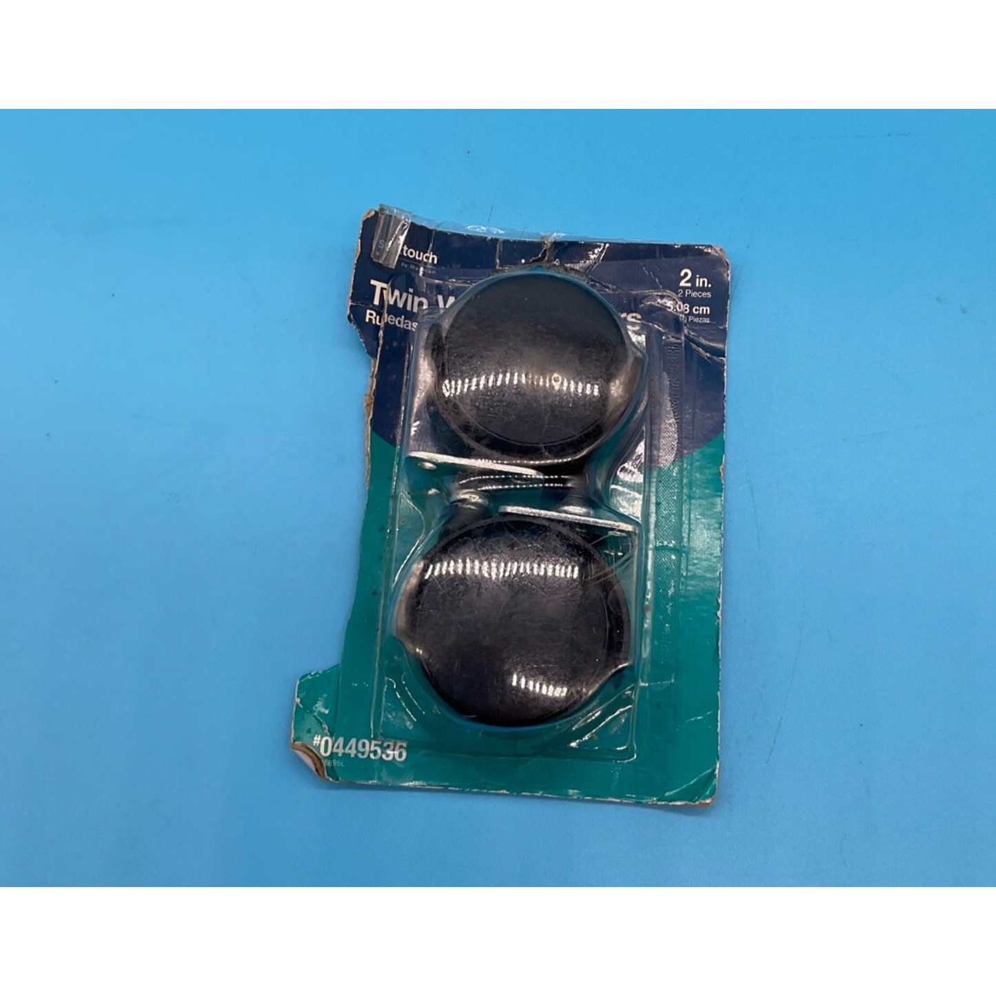 SoftTouch Twin Wheel Casters 2" Black 2 Pack 220 lb Capacity #4326895L