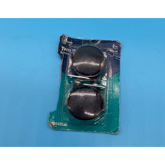 SoftTouch Twin Wheel Casters 2" Black 2 Pack 220 lb Capacity #4326895L
