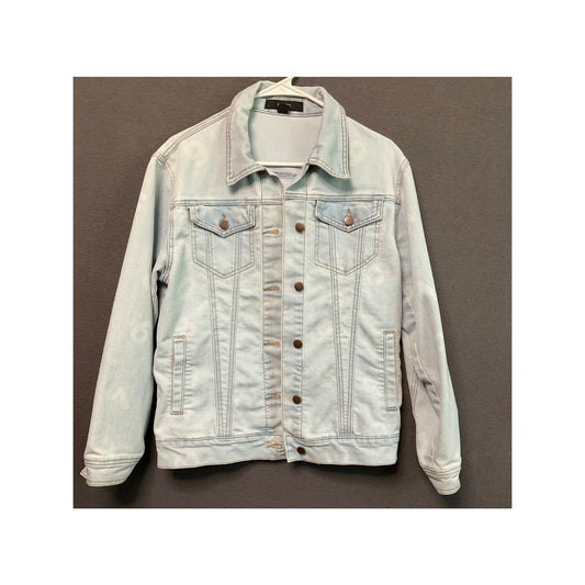 Forever 21 Women's Jean Jacket Small Light Wash Cotton Blend Casual Streetwear