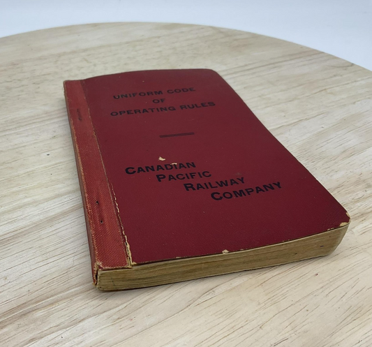 Vintage Uniform Code Of Operating Rules Canadian Pacific Railway Red Paperback