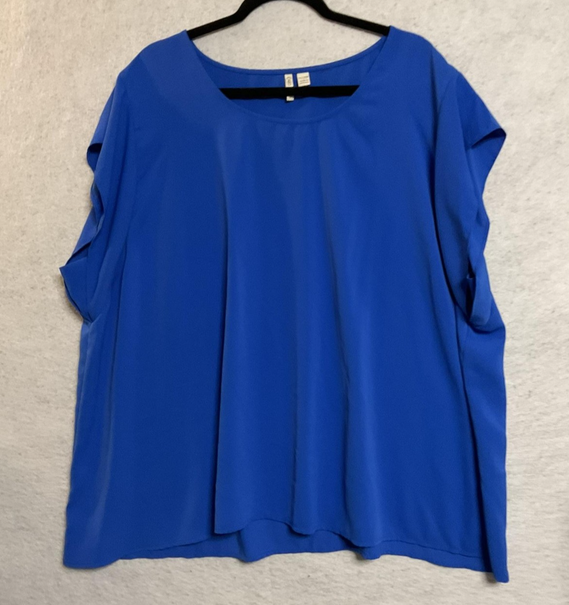 Cato Blouse Womens 26/28W Blue Dolman Sleeve Scoop Neck Tunic Top Plus Size