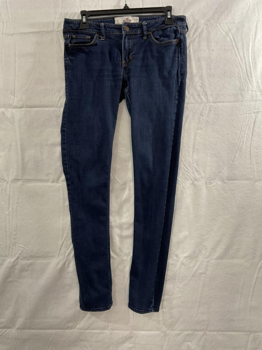Hollister Jeans Juniors 9L Dark Wash Skinny Low Rise Denim Embroidered Pockets