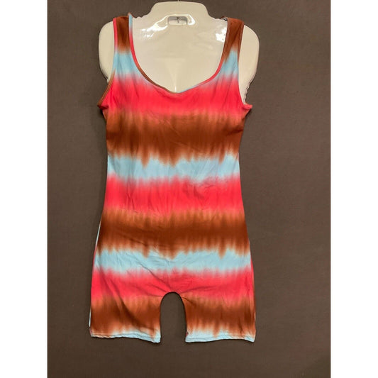AQ-Sport Sleeveless Tie-Dye Romper Large Boho Festival Jumpsuit NWT