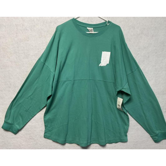 Indiana Shirt Womens 2XL Seafoam Long Sleeve Spirit Jersey Royce Brand 1816