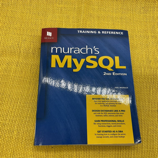 Murach's MySQL Joel Murach 2nd Edition 2015 Paperback SQL Database Training Book