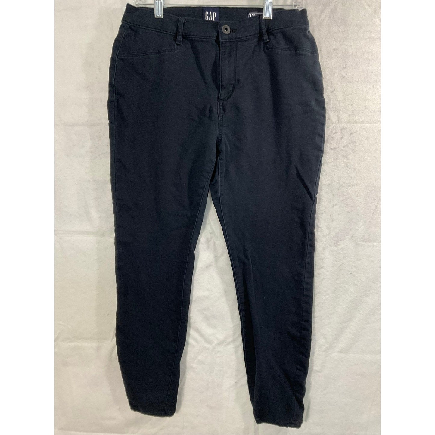 Gap Stretch Skinny Pants Womens 12 Navy Blue Mid Rise Casual Trousers GLP11225