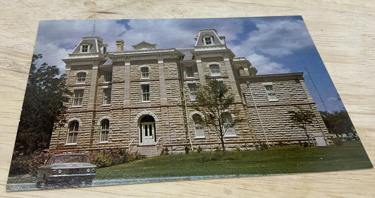 Vintage Goliad County Courthouse Aurora Card Photochrome Postcard 5.5x3.5 In