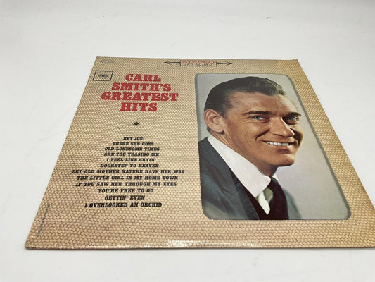 Vintage Carl Smith's Greatest Hits Vinyl Record LP CS 8737 Country 1962 Columbia