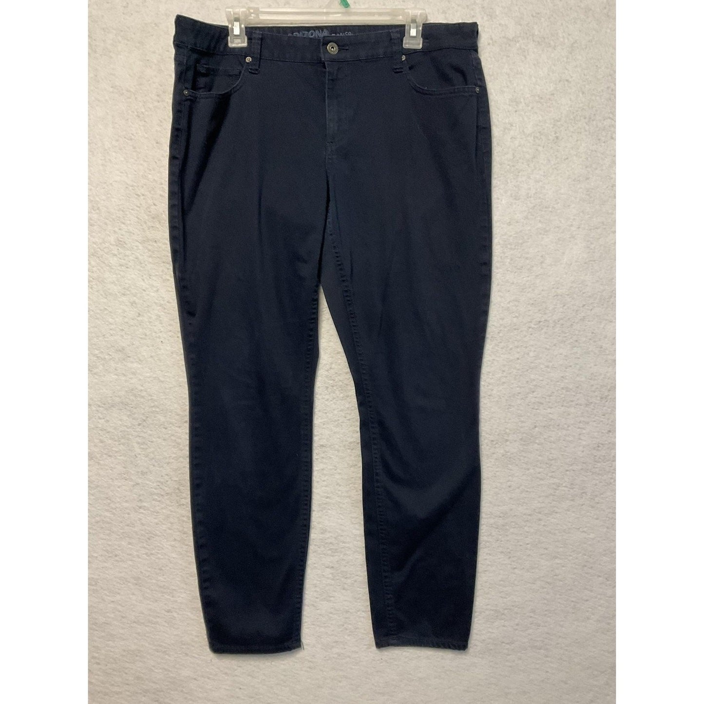 Arizona Jean Co Jeans Womens 17 Navy Skinny Stretch Five Pocket Mid Rise Juniors