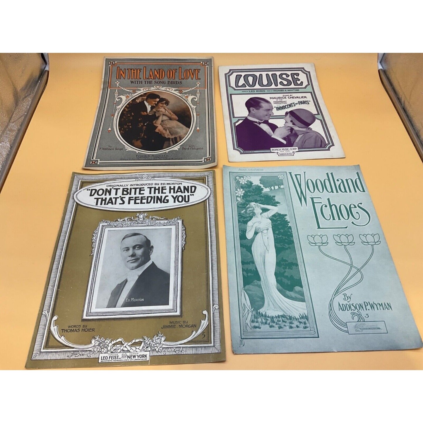 Antique Sheet Music Collection "Louise," "Don't Bite the Hand," "Woodland Echo+