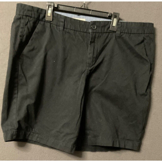 Merona Women's Black Casual Shorts Size 16 Stretch Cotton Blend Chino