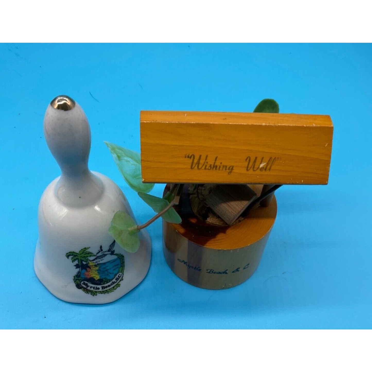 Myrtle Beach SC Souvenirs: Bell & Wishing Well Set Coastal Collectibles