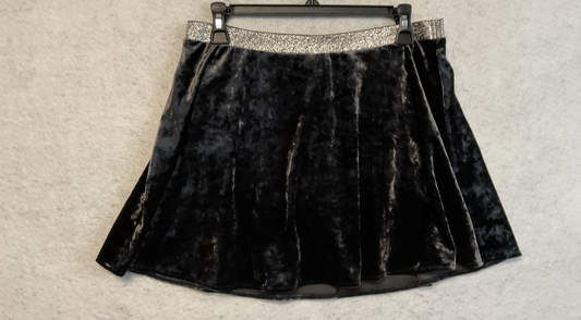 Arizona Jean Co Skort Girls 16 Plus Black Velvet Skater Sparkle Waist Casual