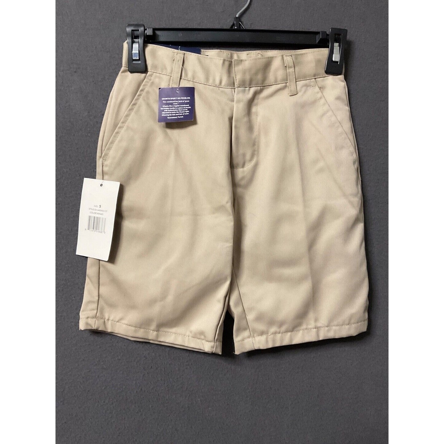 Classic School Uniform Shorts Boys 5 Khaki Chino Adjustable Waist NWT
