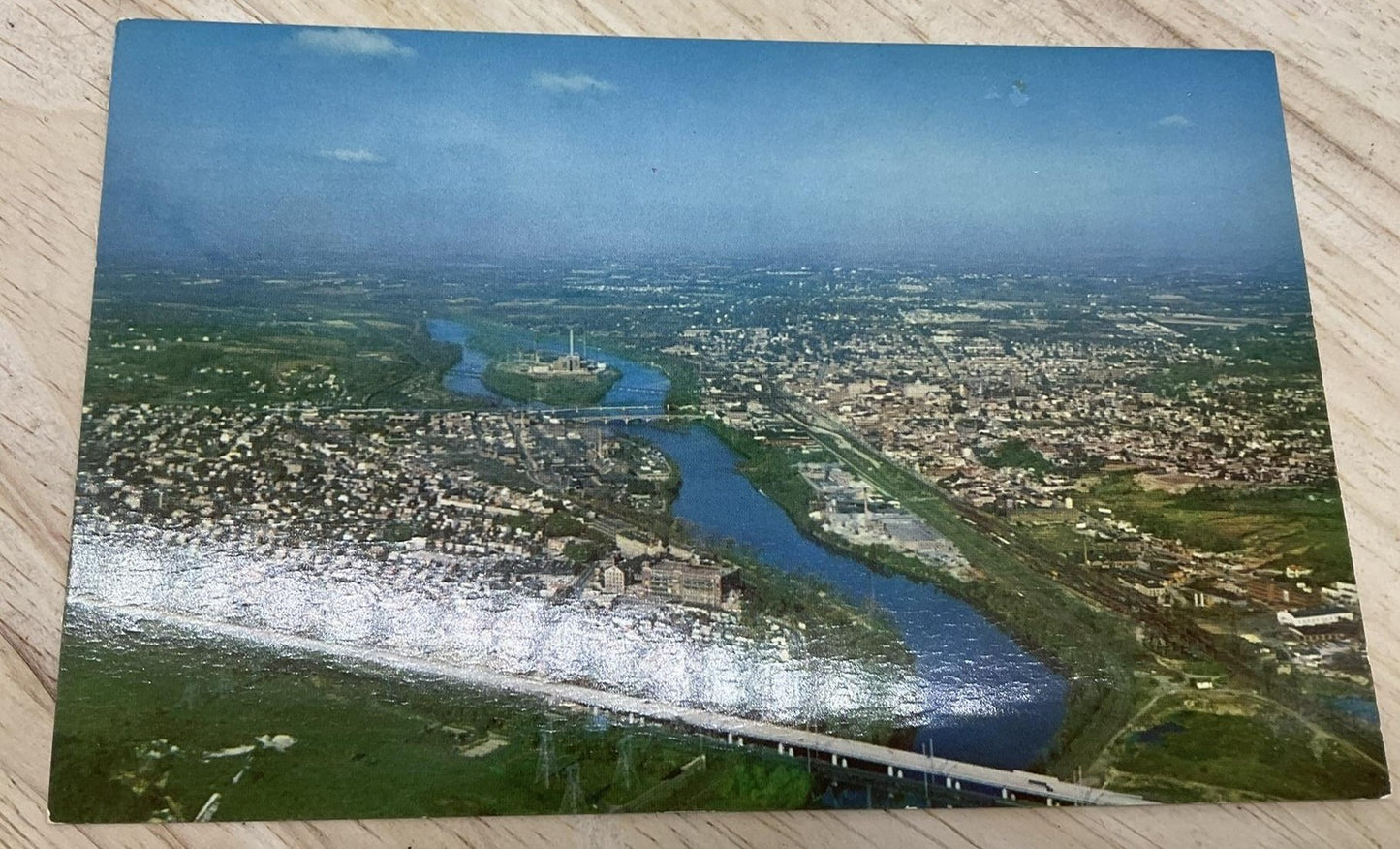 Vintage Pennsylvania Turnpike Norristown PA Photochrome Postcard 5.5x3.5 In