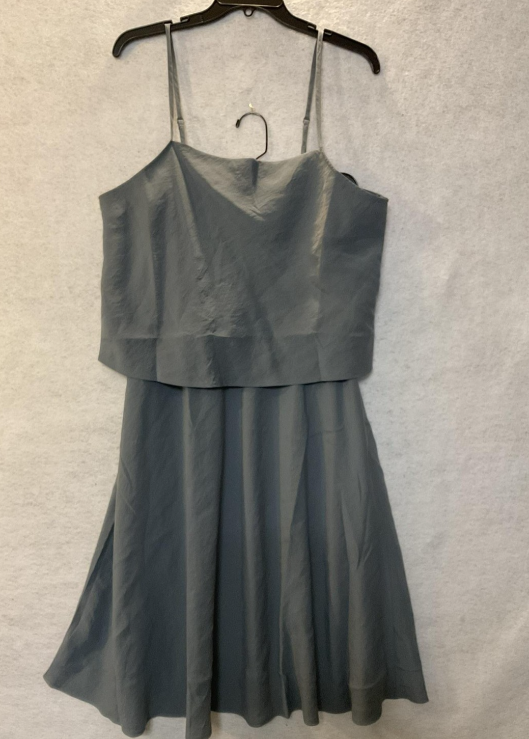 The Drop Tank Skirt Set Womens XL Blue V Neck Midi A Line Zip Back Outfit Summer