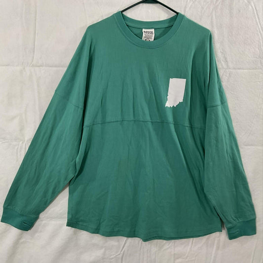 Royce Brand Shirt Womens Medium Seafoam Indiana Spirit Jersey Long Sleeve Top