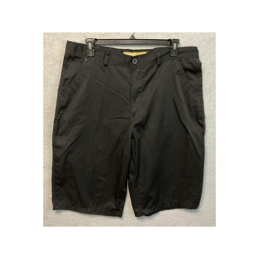 Old Skool Shorts Mens 40 Black Chino Flat Front Zip Fly Casual Back Flap Pockets