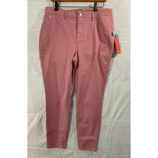 1822 Denim Skinny Jeans Womens 14W Bridal Rose Curve Compression VNM00055U-C642