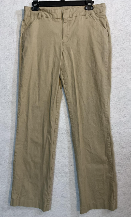 Dickies Pants Womens 10 Beige Relaxed Fit Khakis Stretch Workwear Twill Casual