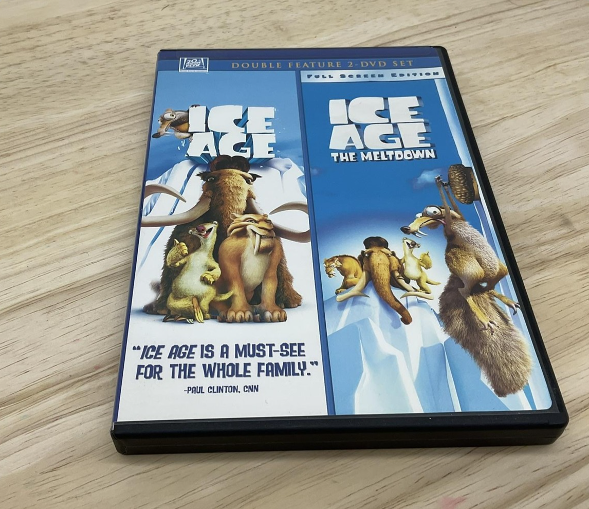Ice Age + The Meltdown DVD Double Feature 2-Disc Full Screen 2-Movie Set Family