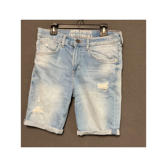 H&M Super Stretch Slim Fit Distressed Denim Shorts Size 13 Youth Made Pakistan