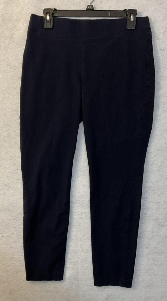 Talbots Pants Womens 6 Navy Blue Skinny Ankle Pull On Stretch Dress Career