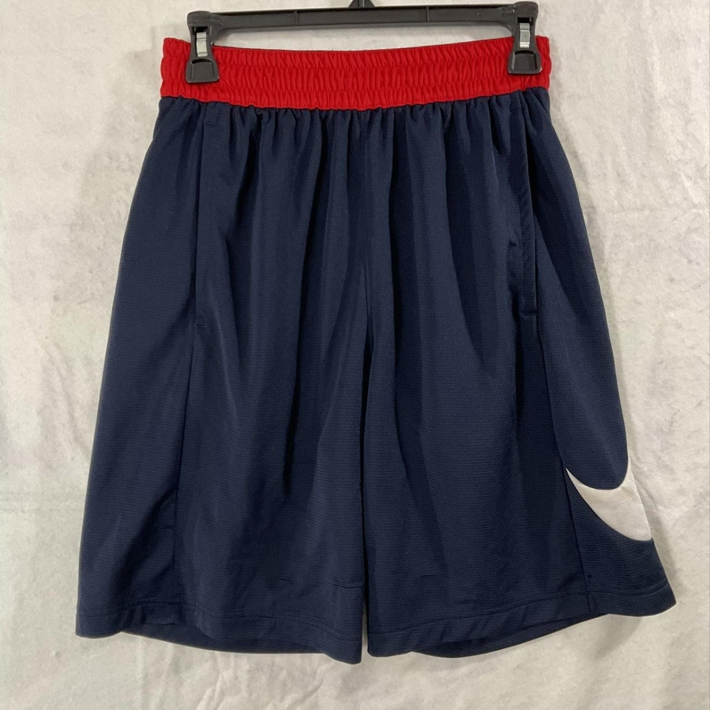 Shorts Mens Small Blue Red Colorblock Mesh Elastic Waist Basketball Gym Pockets