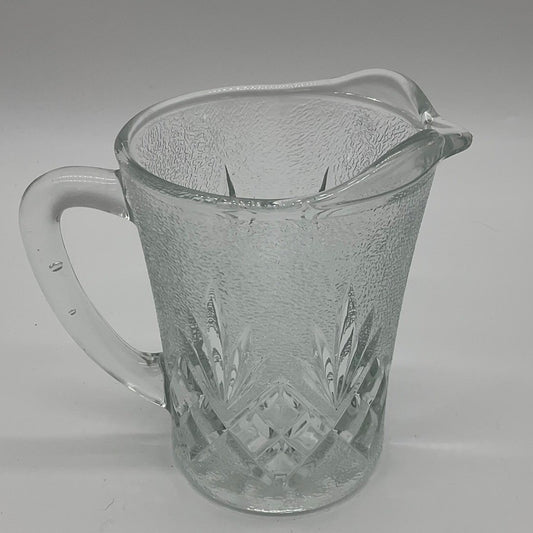 Indiana Glass Creamer Pitcher Clear 5" Tall Textured Vintage Glassware