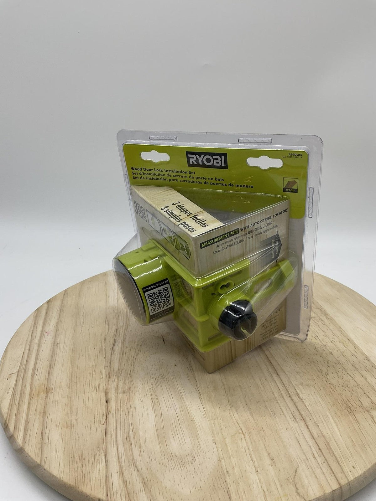 Ryobi Wood Door Lock Installation Set A99DLK4 Auto-Strike Locator New Kit