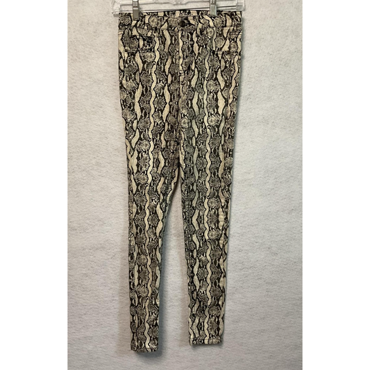 Wild Fable Pants Womens 0 Black White Snake Print High Rise Skinny Stretch