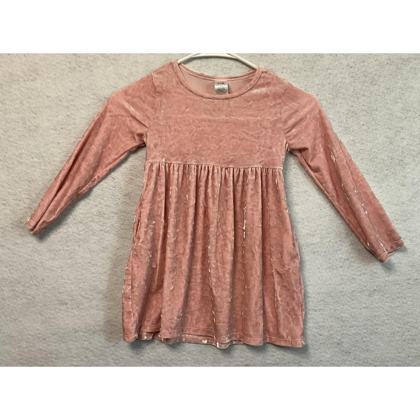 Healthtex Dress Girls 5T Long Sleeve Crushed Velvet Pockets Holiday Party Cute