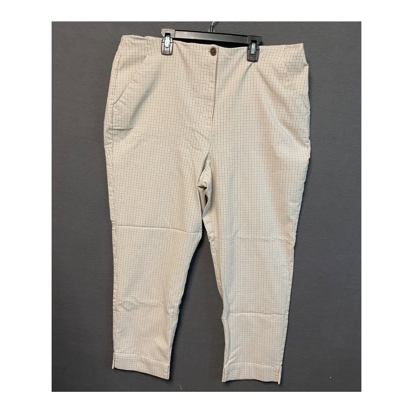 Worthington Plaid Women's Causal Pants Size 18 - 26" Inseam, Zip Fly, Tapered