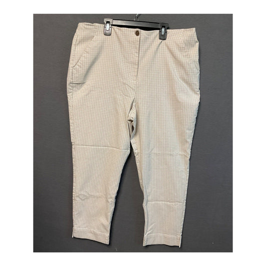 Worthington Plaid Women's Causal Pants Size 18 - 26" Inseam, Zip Fly, Tapered