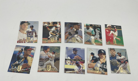 1994 Fleer Flair Baseball 10 Card Set Lot Puckett Thome Fielder Girardi MLB VTG