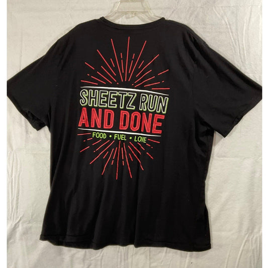 Sheetz Pocket T-Shirt Unisex 3XL Black Graphic Short Sleeve Employee Work Tee