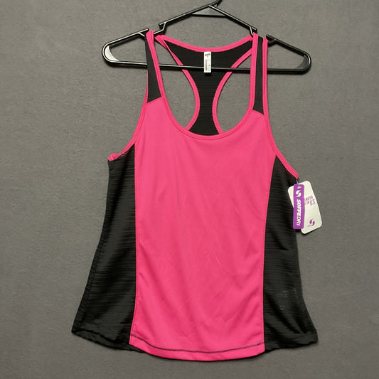 Soffe Dri Racerback Colorblock Athletic Tank Top Moisture Wicking Pink S NWT