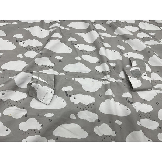 Car Seat Blanket Cover Ogo Buggy Gray White Clouds Soft 100% Polyester Baby