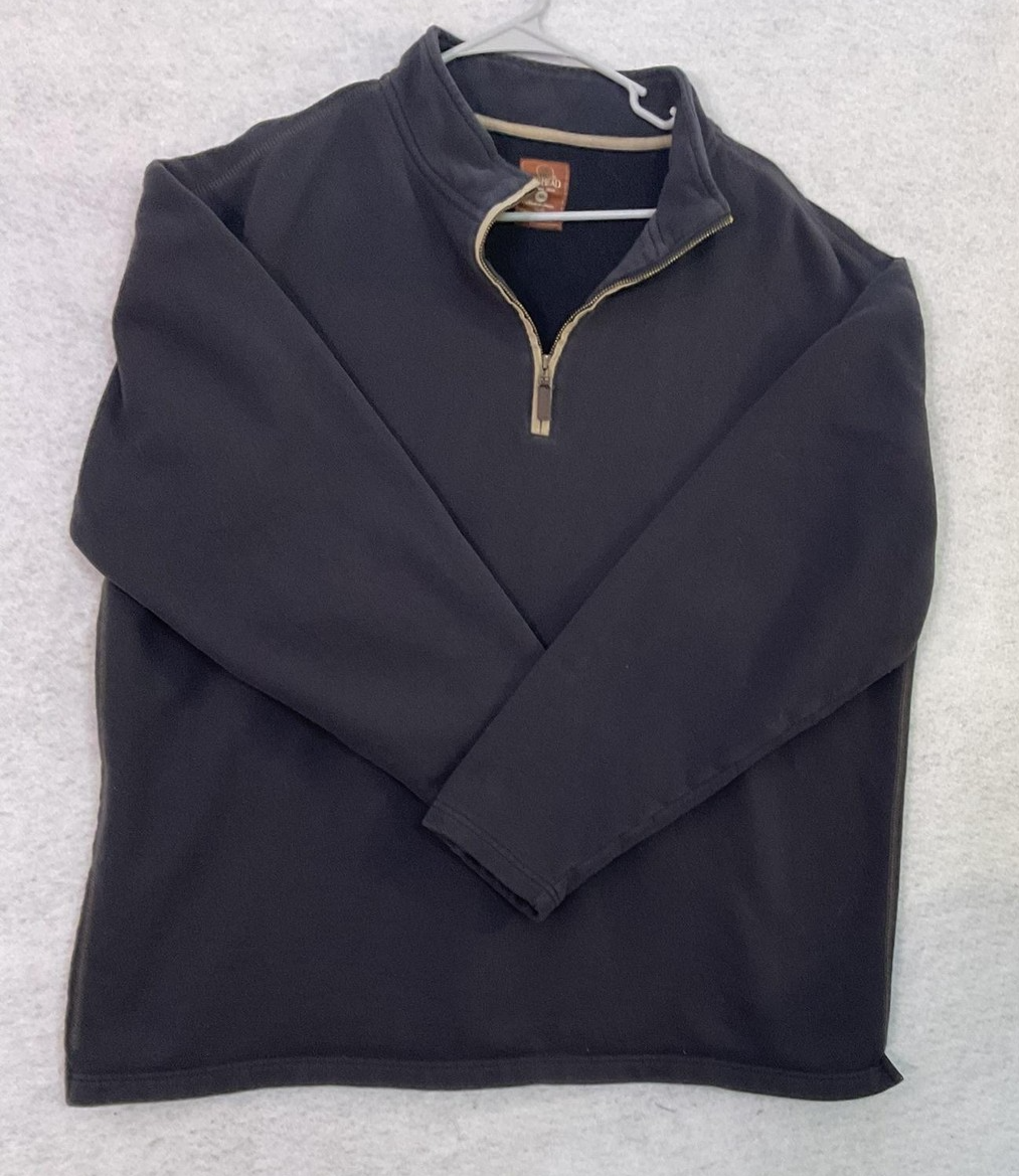 RedHead Sweatshirt Mens XL Gray Fleece 1/4 Zip Mock Neck Pullover Outdoor