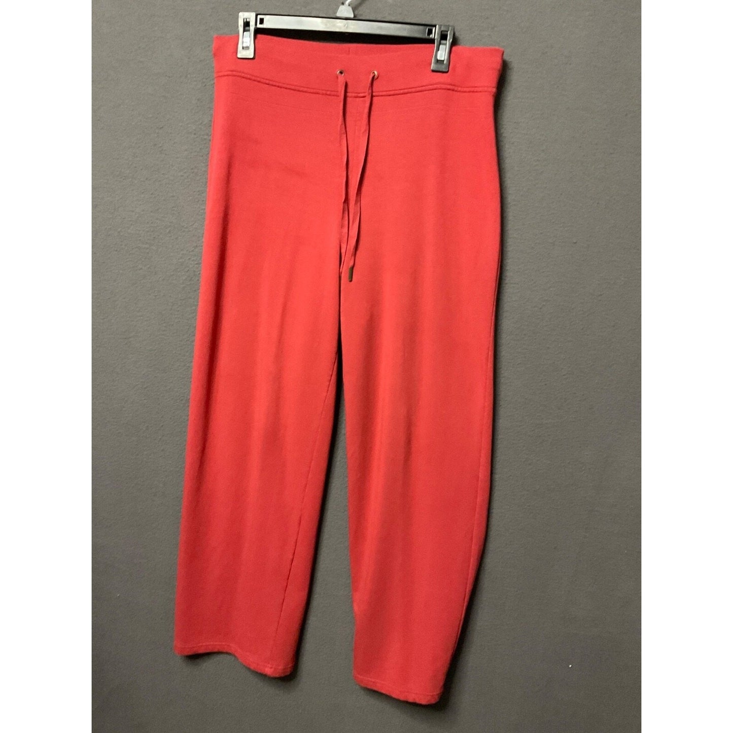 Talbots Size M Red Lounge Pants Wide Leg Relaxed Fit Drawstring Waist Athletic